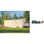 Redskapsbod Palmako Olaf 16,9 m2 med Shingel, Papp og Spiker