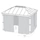 Vegger Canopia by Palram 4-pk til Dallas Paviljong 4,2x4,8 m