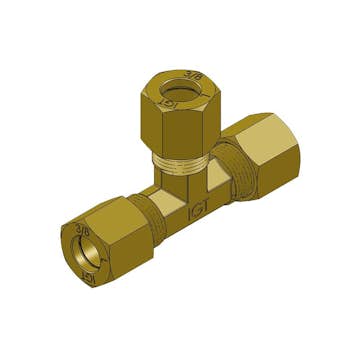 T-Kobling Sunwind 3/8 M/Støttehylse