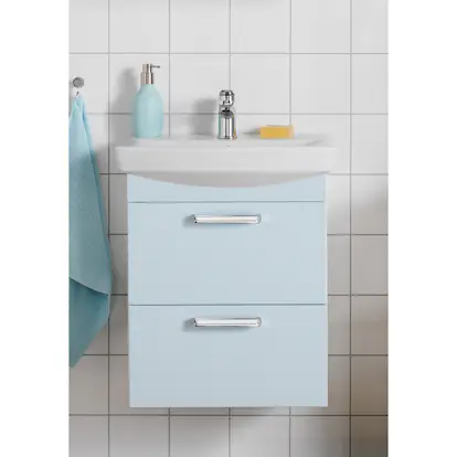 Tvättställsskåp Hafa Life med Tvättställ Ljusblå Matt