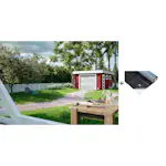 Garasje Palmako Rasmus 19 m2 med Leddport med EPDM Takfolie