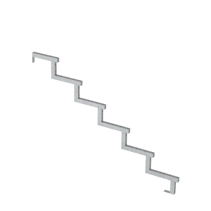 Trappevange PLUS Stål Trinndybde 28 cm