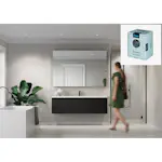 Baderomspanel Fibo 2145-M6060 S Grey Cement med Monteringsskruer