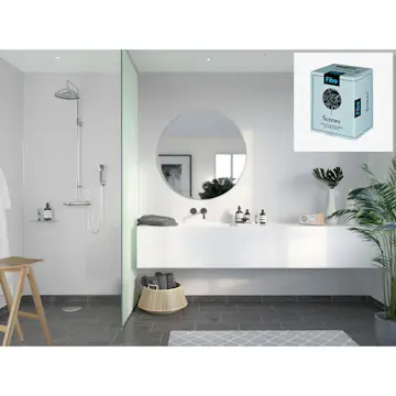 Baderomspanel Fibo 2094-6060 S White med Monteringsskruer