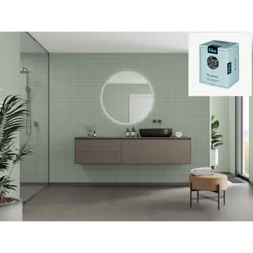 Baderomspanel Fibo 5206-M0303 EM Olivegreen med Monteringsskruer