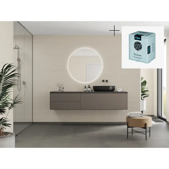 Baderomspanel Fibo 5233-M6015 Light Sand med Monteringsskruer