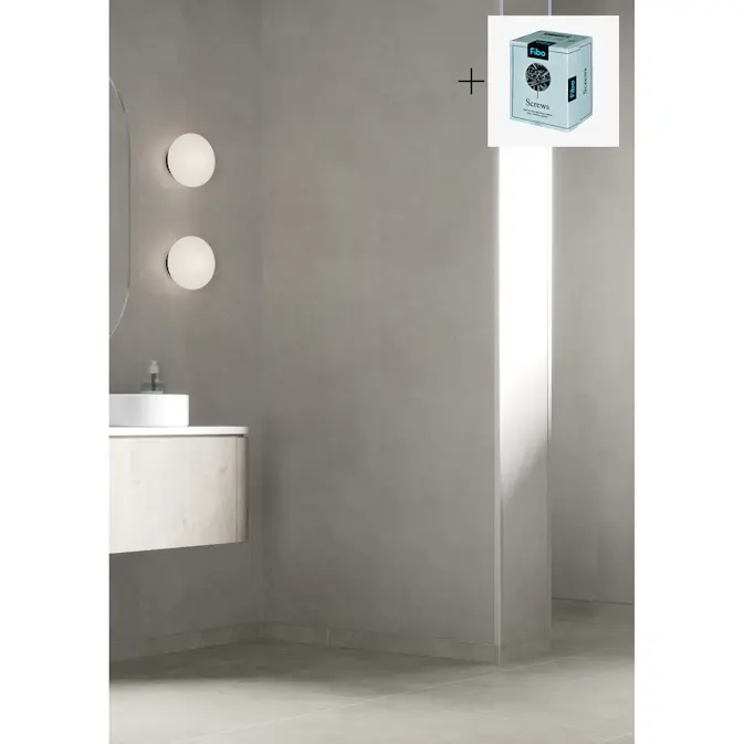 Baderomspanel Fibo Black Marble 2272-M6060S med Monteringsskruer