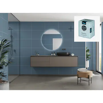 Baderomspanel Fibo 2145-LM6060 Grey Cement med Monteringsskruer