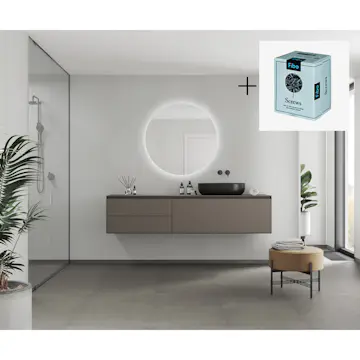 Baderomspanel Fibo 6274-6030 Dusty Blue med Monteringsskruer