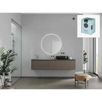 Baderomspanel Fibo 4063-6030 Clean Grey med Monteringsskruer