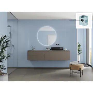 Baderomspanel Fibo 5203-M10 Frozen Blue med Monteringsskruer