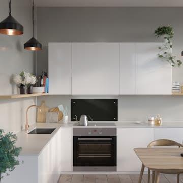 Glassplate Fibo Herdet Svart Glass