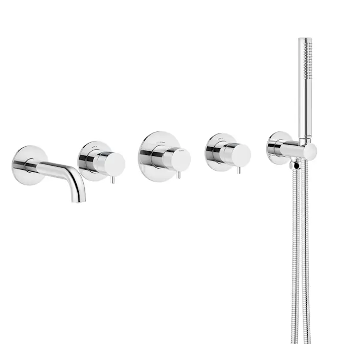 Komplett Badekarbatteri Damixa Silhouet BS2 Innbygging