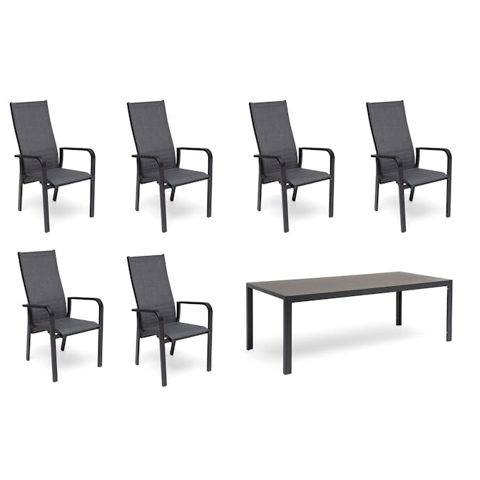 Spisegruppe Hage Hillerstorp Hånger 6stk Posisjonstoler med Hagebord 90x210 cm