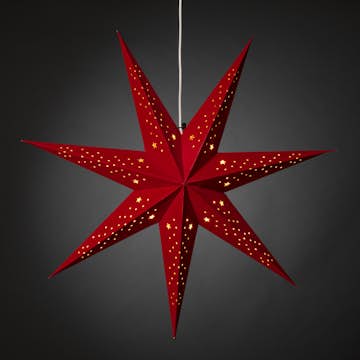 Adventsstjerne Gnosjö Konstsmide 5951 Fløyel 78 cm