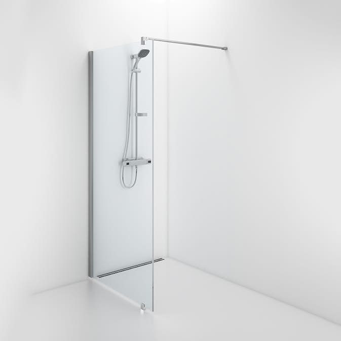 Duschvägg Contura Shower Space SFNK Fast med Väggstag