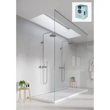 Baderomspanel Fibo 3487-M6060HG Bright Marble med Monteringsskruer