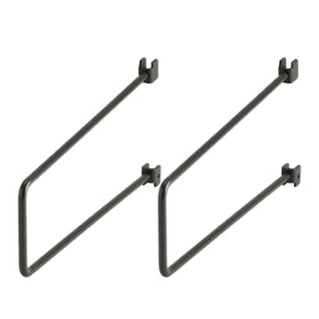 Bokstøtte Elfa for Skinne 250mm 2-pk