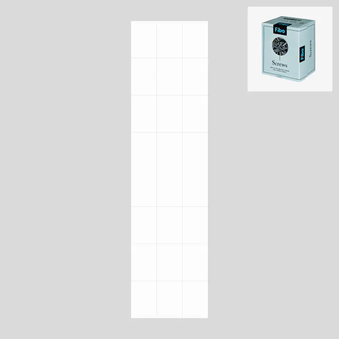Baderomspanel Fibo 3091-M2030 Denver White med Monteringsskruer