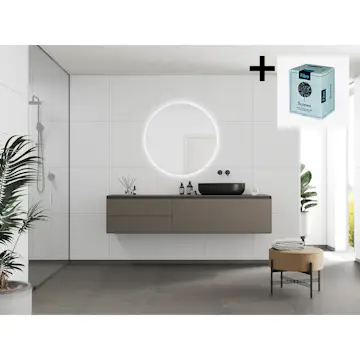 Baderomspanel Fibo 2099-M6060 White Contrast med Monteringsskruer