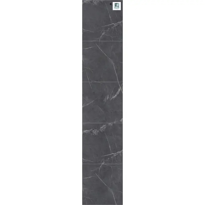 Baderomspanel Fibo 2272-LM600 Black Marble med Monteringsskruer