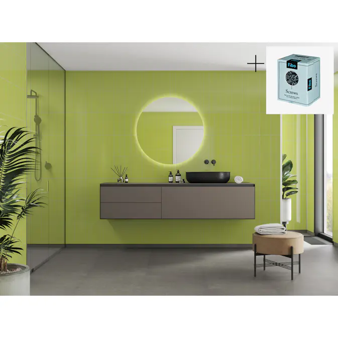 Baderomspanel Fibo 2446-M0830 Lime med Monteringsskruer