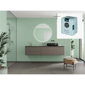 Baderomspanel Fibo 3085-M0830 Light Green med Monteringsskruer