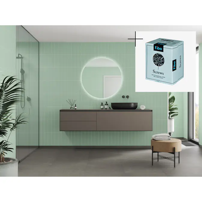 Baderomspanel Fibo 3085-M0830 Light Green med Monteringsskruer