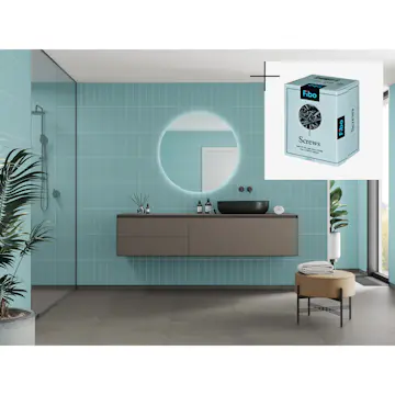 Baderomspanel Fibo 3212-M0830 Aqua Mint med Monteringsskruer