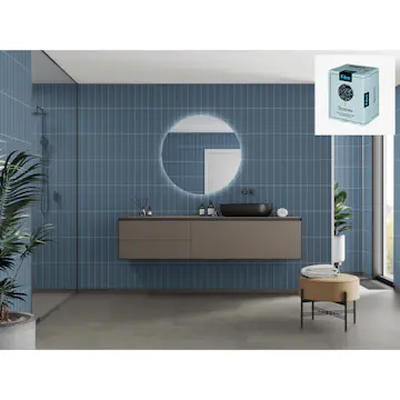 Baderomspanel Fibo 6274-M0830 Dusty Blue med Monteringsskruer