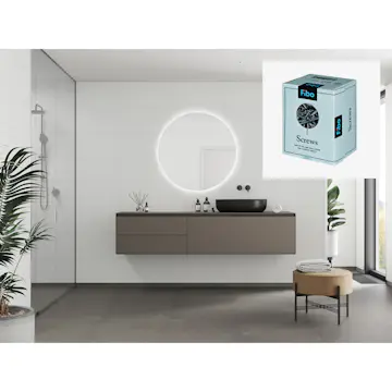 Baderomspanel Fibo 7616-M6030 Moonstone med Monteringsskruer