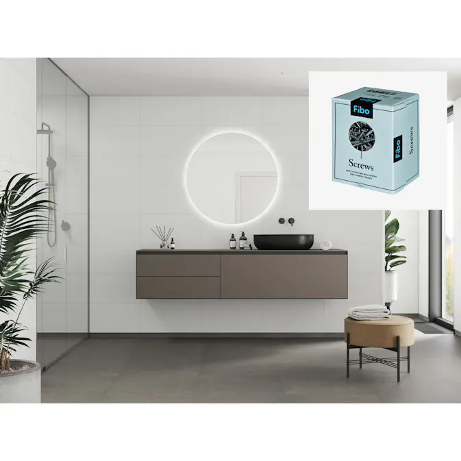 Baderomspanel Fibo 7616-M6030 Moonstone med Monteringsskruer