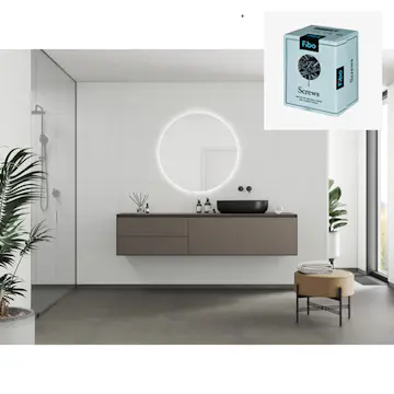 Baderomspanel Fibo 7616-M6060 Moonstone med Monteringsskruer