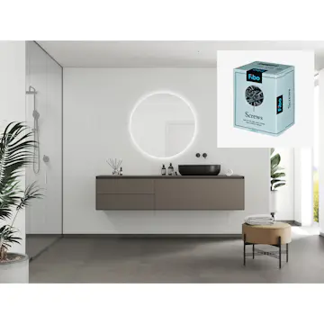 Baderomspanel Fibo 7616-M6080 Moonstone med Monteringsskruer