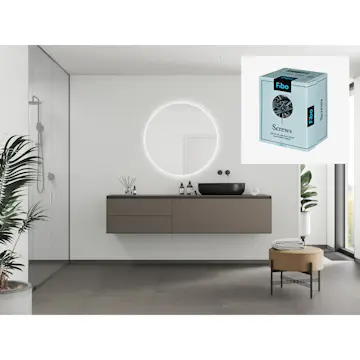 Baderomspanel Fibo 7616-M78 Moonstone med Monteringsskruer