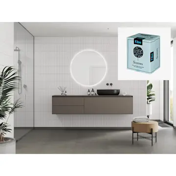 Baderomspanel Fibo 9001-M0420 Go Pink med Monteringsskruer