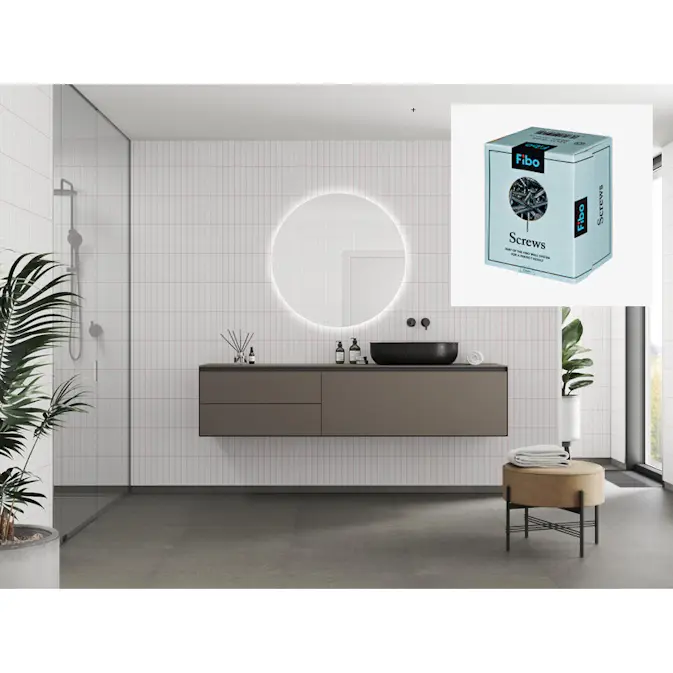 Baderomspanel Fibo 9001-M0420 Go Pink med Monteringsskruer