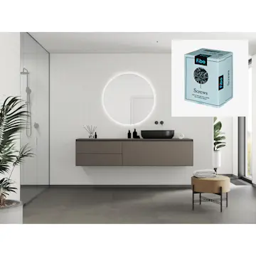 Baderomspanel Fibo 9002-M0420 Go Yellow med Monteringsskruer