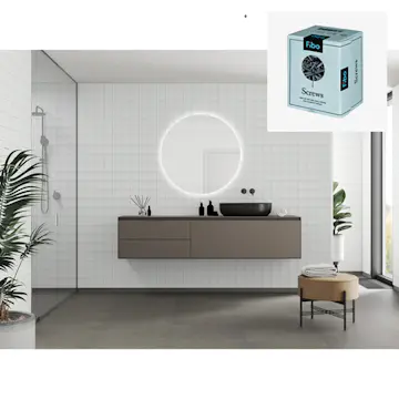 Baderomspanel Fibo 9003-M1010 Go Green med Monteringsskruer