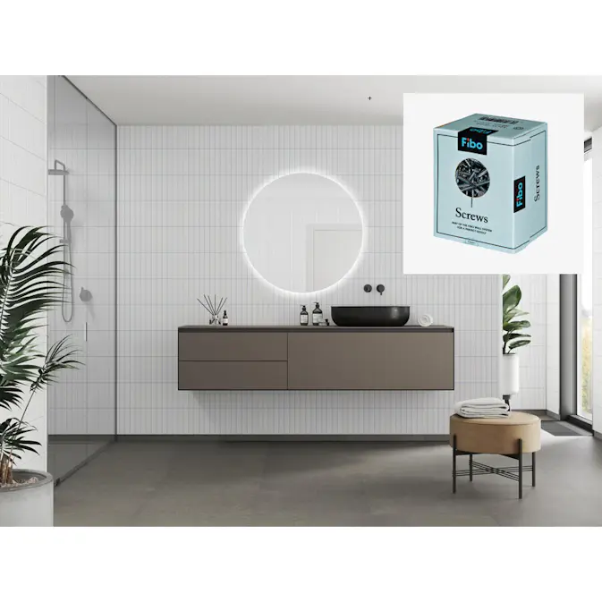 Baderomspanel Fibo 9004-M0420 Go Blue med Monteringsskruer