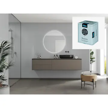 Baderomspanel Fibo 4063-M0830 Clean Grey med Monteringsskruer