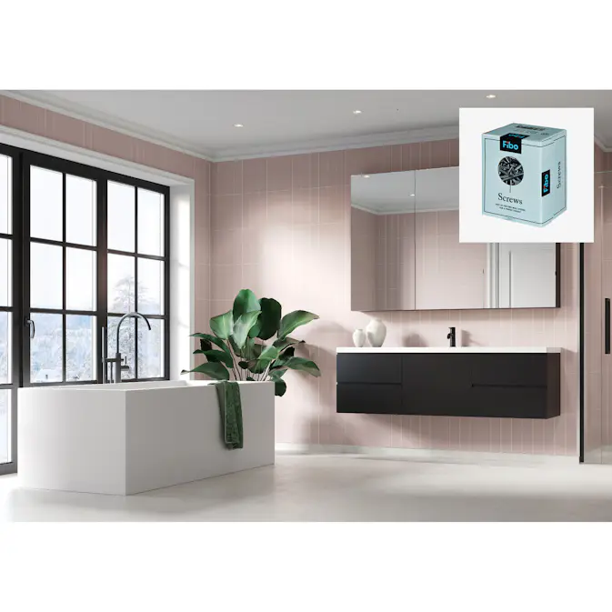 Baderomspanel Fibo 5218-M0830 Dusky Pink med Monteringsskruer