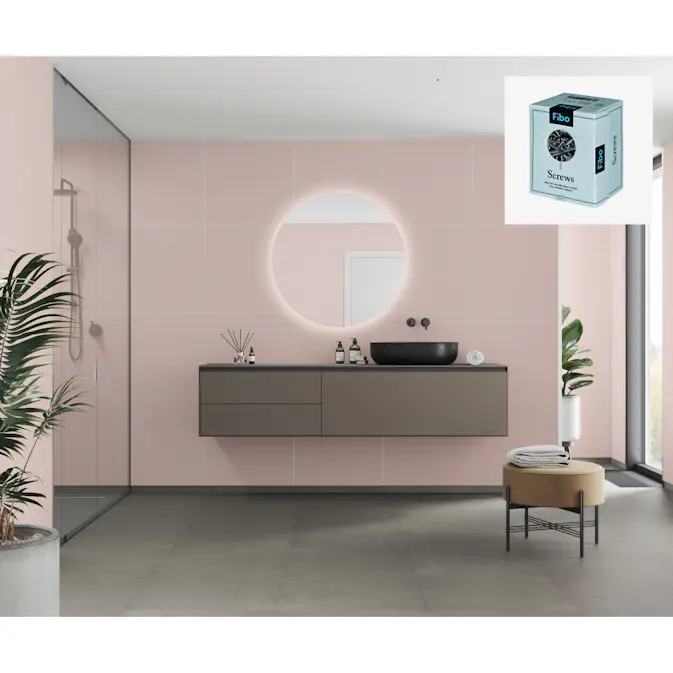 Baderomspanel Fibo 5218-M6060 Dusky Pink med Monteringsskruer