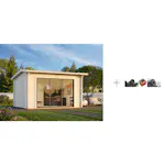 Hagestue Palmako Ines 11,1 m2 med Papp, Spiker og SBS Takbelegg