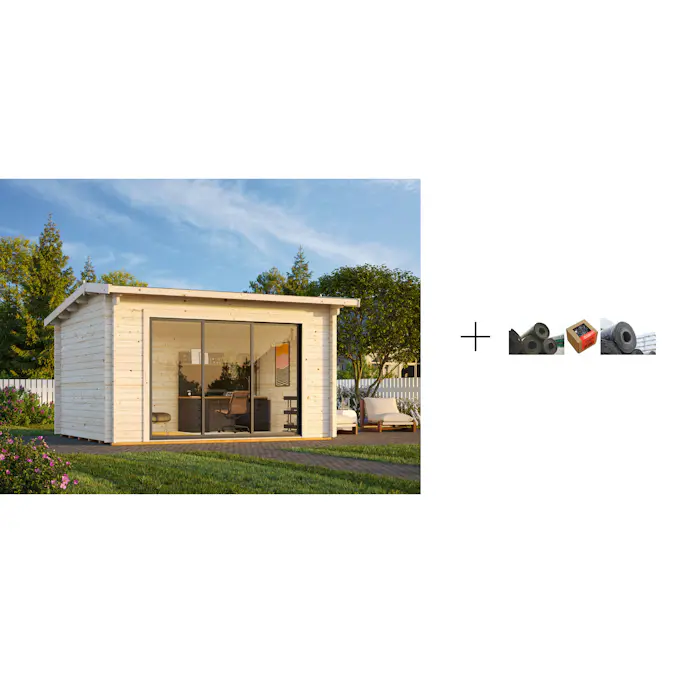 Hagestue Palmako Ines 11,1 m2 med Papp, Spiker og SBS Takbelegg