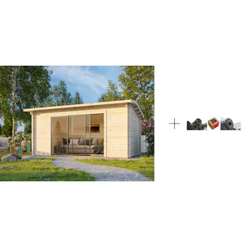 Hagestue Palmako Ines 13,7 m2 med Papp, Spiker og SBS Takbelegg