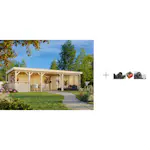 Hagestue Palmako Lenna 24,9 m2 Set 415 Slide med Papp, Spiker og SBS Takbelegg