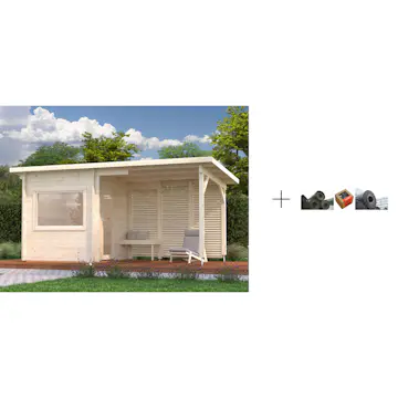 Badstuhus Palmako Sanna 4,1 + 5,9 m2 med Papp, Spiker og SBS Takbelegg