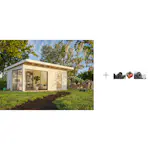 Hagestue Palmako Andrea 17,1 m2 med Papp, Spiker og SBS Takbelegg