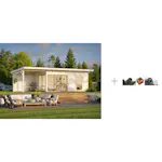 Hagestue Palmako Andrea 17,1 + 8,6 m2 med Papp, Spiker og SBS Takbelegg